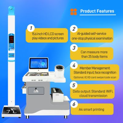 All in One Medical Health Check-up Kiosk Intelligent Health Kiosk