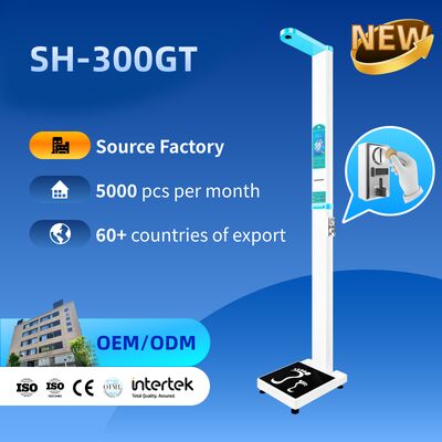 Coin-Operated Height Scale Print Report Public Use Height Scale Machine LCD Color Ultrasonic Height Weight Measure Machine