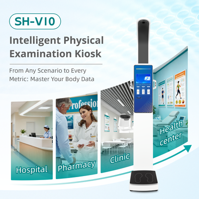 Self Service Health Kiosk Height Weight and Blood Pressure Scale for Pharmacy Body Composition Analyzer Machine