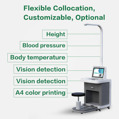 Touch Screen Terminal Fast Health Check Kiosk With Print Receipt